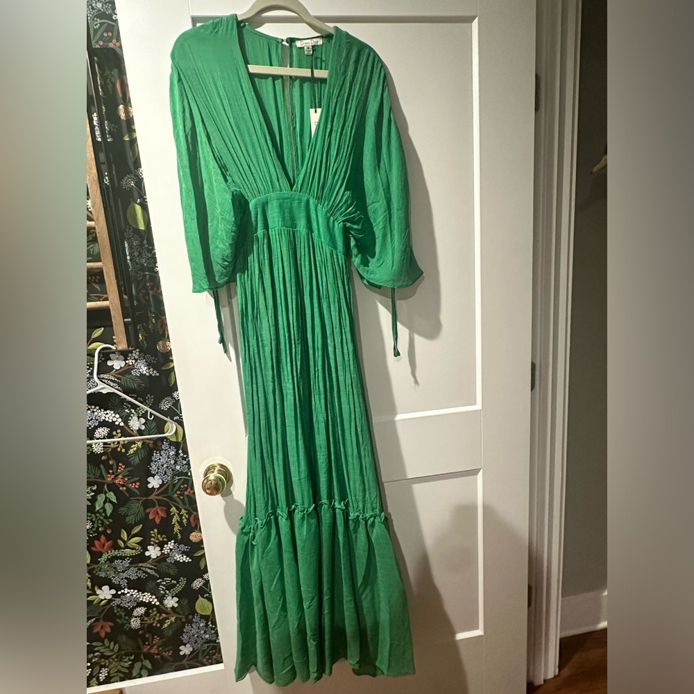 Casual green maxi dress